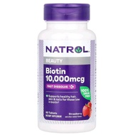 Natrol, Biotin, 10000 mcg, Promotes Healthy Hair, Skin & Nails