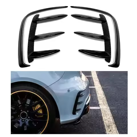 Gloss Black Rear Bumper Vent Canard Spoiler For Mercedes Benz W176 A200 A250 A260 A45