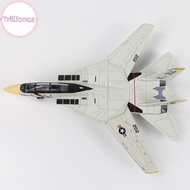 Trillionca 1:72 Scale F-14 Tomcat Fighter Jet Model - White & ck ABS Plastic Aircraft With Detailed 