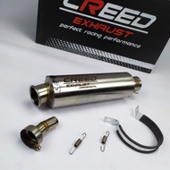 Knalpot Creed Exhaust Original suara NgeBass 38/ 50mm inlet Slencer silencer silincer Knalpot racing