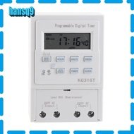 HANSQ Digital Timer Switch, 30A 1W Power Programmable Timer, Smart Home Microcomputer with LCD Displ