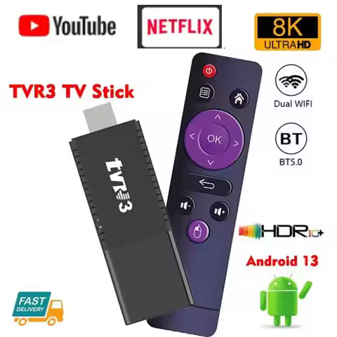 2026 TVR3 TV98 RK3228A TV Stick 2.4G WiFi 4K Smart TV Android 13.0 TV Box TV Stick Support Youtube N