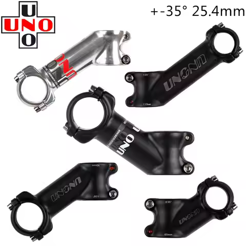 UNO Stem Bike Ultralight 35 Degree MTB Road Stem for Fork 28.6mm Handlebar 25.4mm 60/75/90/110/120/1