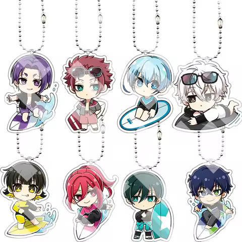 Double-sided Print Mikage Reo Itoshi Sae Hiori Yo Blue Lock Anime Cartoon Q Version Acrylic Keychain