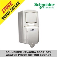 SCHNEIDER KAVACHA CSC313GY WEATHER PROOF SWITCH SOCKET