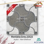 Mulia Accura Montana Grey 25x25 Kw1 Keramik Lantai Kamar Mandi