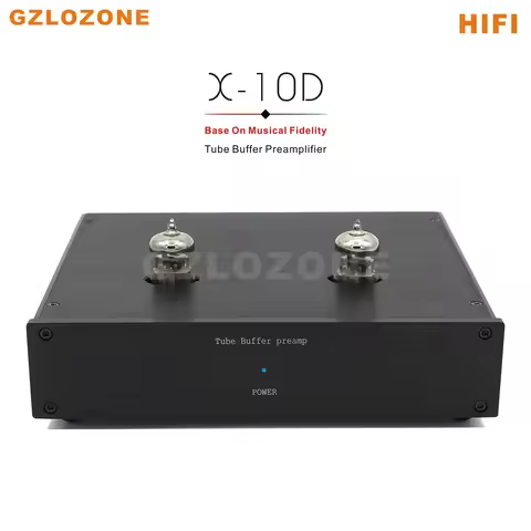Black/Silver HIFI Finished Tube Buffer Preamplifier Base On Musical Fidelity X-10D Preamp (Z-08)