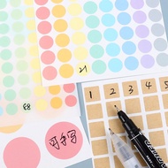Morandi Dot Sticker Color Round Sticker Handwritten Sealing Classification Sticker Morandi Dot Stick