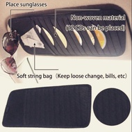 Sunshade Sun Visor CD Card Glasses Holder Black