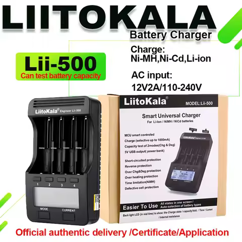 Liitokala lii-500 lii-202 lii-100 lii-402 battery charger 3.7V/1.2V 18650/26650/16340/18500 Battery 