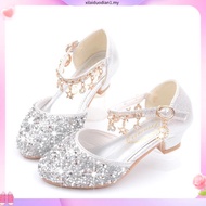 Kids Princess Shoes Girls Casual Glitter Shoes Children High Heel Girls Sho es Pink Silver Shoes