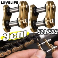 Anti-Rust Gold Plated 520/525 Oil Seal Chain Connector, Rubber Sealed High Tensile Strength, Easy In