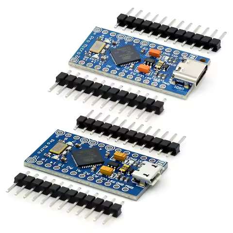 New Pro Micro for arduino ATmega32U4 5V/16MHz Module with 2 row pin header For Leonardo in stock . b