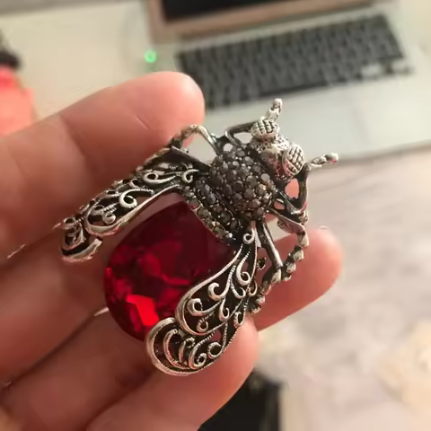 Crystal Insect Brooch Beetles Brooches Pin Fashion Brooch For Women Pins Scarf Clip Jewelry Broach B