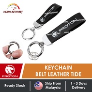 PROTON Car Logo Keychain Belt Leather Tide Key Ring Gift Metal Alloy X90 X70 Saga S70 X50 Persona Exora Iriz Preve 2024