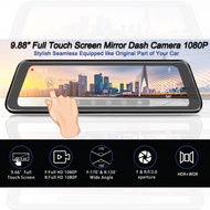 Gadgets.365.day กล้องติดรถยนต์ ระบบทัชสกีน คมชัดทั้งกลางวัน/กลางคืนCar DVR, Dash Cam Mirror Rear View Mirror Camera, Car Video Recorder ,10" 1080P HD TFT Screen,170° Wide Angle , G Sensor, Parking Monitor