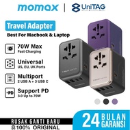 TimeToGo- Universal Travel Adapter Charger Gan Momax 1-World For Samsung Macbook Laptoptablet