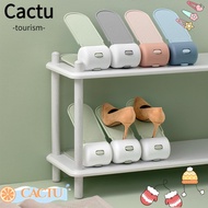 CACTU Double Stand Shelf, Adjustable Double Layer Shoe Rack, High Quality Plastic Space Savers Durable Cabinets Shoe Storage Home