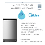 [FREE DELIVERY] MIDEA 8.5KG-13KG LUNAR DIAL/ TURBO WASH / TOP LOAD WASHING MACHINE