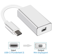 【Ready Stock】USB C to Mini DP / Type C to Mini Display Port Adapter Plug and Play Thunderbolt 3 to M