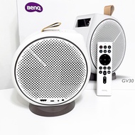 BENQ GV30 行動 微型 投影機 明基 LED 16W 2.1聲道 大喇叭 一轉投影 天花板 牆面 特殊 水滴造型 露營 戶外 旅行 攜帶 OUTDOOR 自動校正 對焦 硬殼 收納包 白色 O