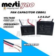 Fan Capacitor CBB61 450V 50/60Hz 1.0-8.0 uF/Kapasitor Kipas