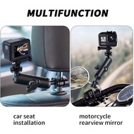 ARz&gt;~  360 Degree Rotating Sports Camera Bracket Motorcycle Rearview Mirror compatible with GoPro H