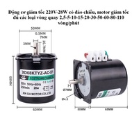 Gear reduction motor 220v 28w XD68ktyz 7mm shaft