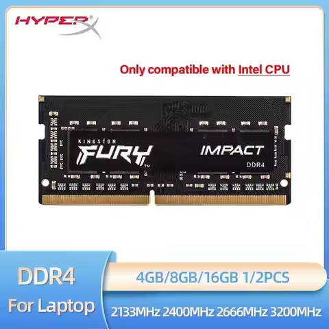 1/2pcs HyperX Memoria RAM DDR4 4GB 8GB 16GB 3200MHz 2666MHz 2400MHz 2133MHz Laptop Memory for INTEL 