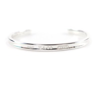 Excellent condition TIFFANY & Co. 1837 Narrow Cuff Bangle Bracelet in AG925 Silver, comes with box a