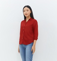 Geela Official - Nerissa Red Blouse (G.13131) | Kemeja Wanita