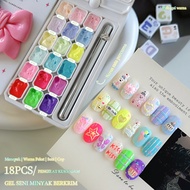 MORDDA - New Macaron Oil Painting Gel Nail Art 18 Colors 3D Painting Matte Texture Gel Nail Art, Sui