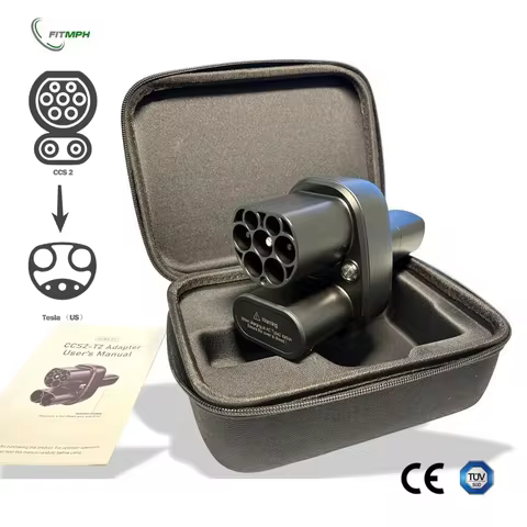 FITMPH CCS2+Type 2 to NACS Tesla Adapter, DC&AC 2-in-1 adapter, 250kW for Model 3/X/Y/S, For US Tesl