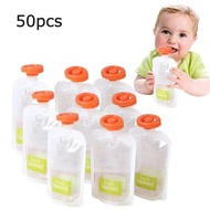 cod50Pcs Baby Food Storage Bag Make Organic Food Fresh For Baby Toddler Squeeze Fruit Juice Pouch Ba