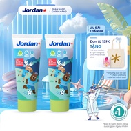 Set of 2 Jordan toothpaste for children apple flavor step 1 for children 6-12 years old - 75g, made 