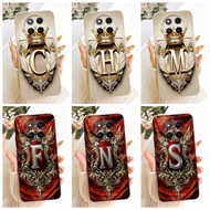 Honor X60 Pro 5G Case Cover Luxury Fashion A-Z Letters 2D Painted Phone Case BRP-AN00