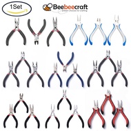 BeeBeecraft 1 Set 3Pcs Jewelry Pliers Side Cutter Round Nose Chain DIY Jewelry Tool Sets