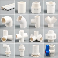 20~63mm White PVC Pipe Connectors Straight Elbow Tee Aquarium Water Supply 4 5 6 Ways Fittings Garde