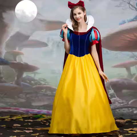 Cosplay Snow White Dress Costumes Snow Queen Costume Dress Adult Cartoon Princess Snow White Hallowe