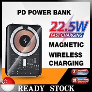 🇸🇬 [READY STOCK]Magnetic Wireless Power Bank PD 22.5W Fast Charge 10000mAh Magnetic Fast Charging Mini PowerBank 充电宝