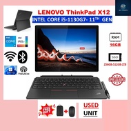 LENOVO THINKPAD X12 DETACHABLE GEN 1INTEL CORE i5-1130G7 11TH GEN 16GB RAM SOLDERED 256GB SSD