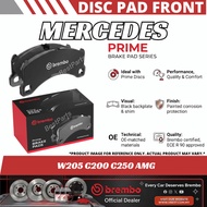 Brembo Front Brake Pad Merc C200 C250 C300 C400 C43 AMG W205 C205 Pad Brek Depan 1 Set Sensor Genuin