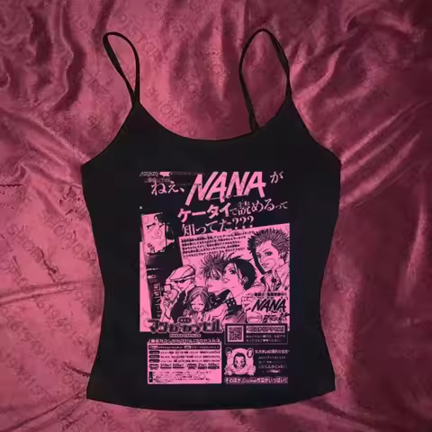 top mujer y2k clothes Anime Harajuku Punk Gothic Crop Tops Female Y2K Woman's Classic Fashion Halter