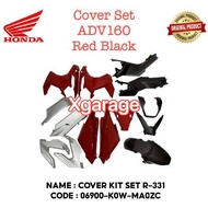 💯Original Cover Set Body Set Honda ADV160 (Red Black) without Sticker (06900-K0W-MA0ZC) #Semangat Xg