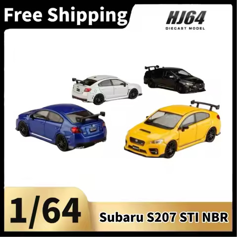 [In Stock] HJ64 1/64 Diecast Subaru WRX STI Widebody Sedan Model, Multi‑Color Static Alloy Collectib