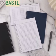 BASIL Spiral Bound Notebook, Sturdy Cover Universal Line Pages Financial Record Book, Expenditure Bl