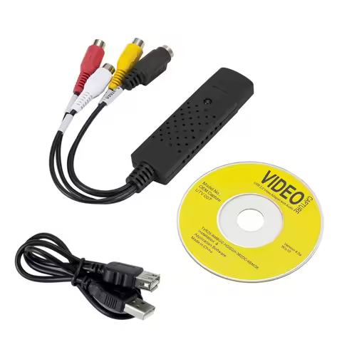 USB Audio Video Capture Card Adapter with USB Cable USB 2.0 to RCA Video Capture Converter For TV DV