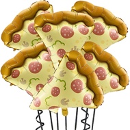 6Pcs Pizza Balloons 23" Pizza Slice Shaped Mylar Balloons Pizza Slice Foil Party Balloons for Pizza 