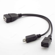 Micro USB Port OTG Charging Cable 2 in 1 OTG Host Power Y Splitter Usb Adapter to Mirco 5 Pin Male F