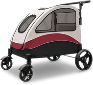 Dog Stroller for Large Pet Strolling Cart Jogger Breathable Animal Carrier with 4 Wheels and Storage